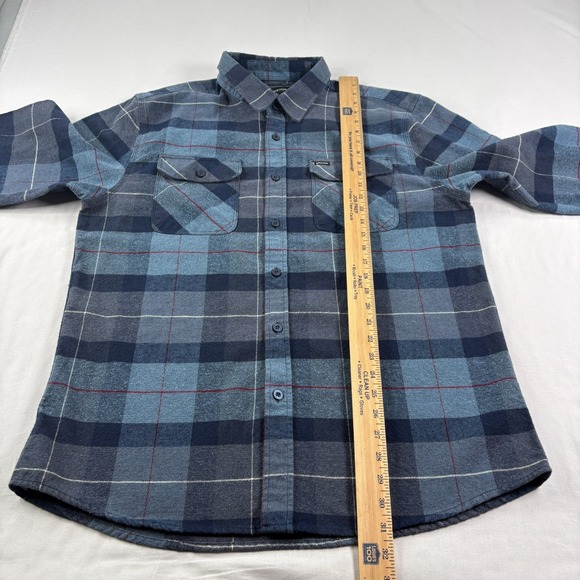 Brixton Flannel Shirt Mens 2XL Lot Of 2 Blue Gray Bowery Long Sleeve Heavy - Picture 6 of 16